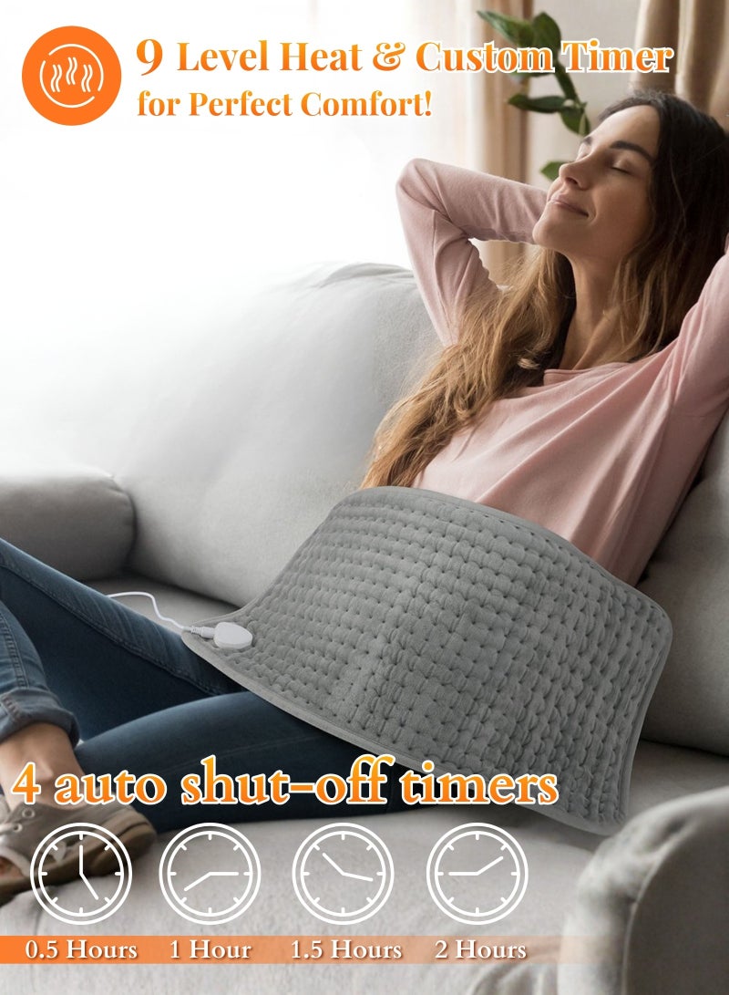 MODANOIR Heating Pad for Period Pain Relief & Back Pain Premium Hot Compress Heat Pad with 4 Auto Shut off Timers & 9 Heat Settings, Washable Warm Compress Heating Pads for Periods, Legs, Waist & Abdomen - Image 5